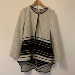 Grey and black dress coat